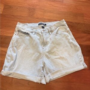 Calvin Klein pin stripe jean shorts